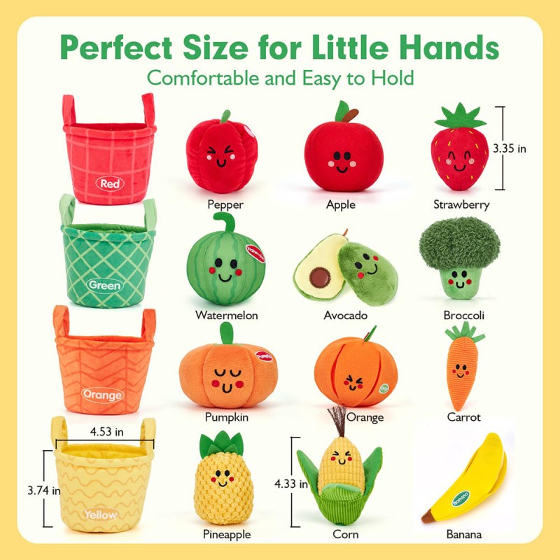 Plush Fruit Food Toy Factory - Soft Sensory for Toddlers 1-3