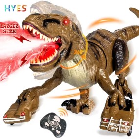 Remote Control Dinosaur Factory - Large Robot 360 Head Spray
