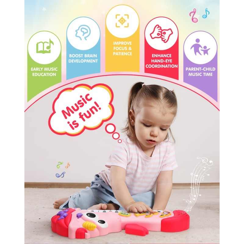 Unicorn Piano Toy Supplier - 24 Keys Keyboard Multifunctional Music