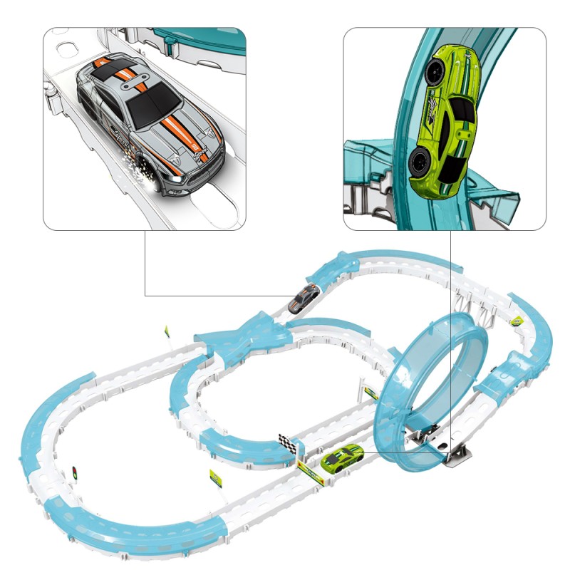 Electric Railway Set Factory - Battery 360 Rotation Track Toy