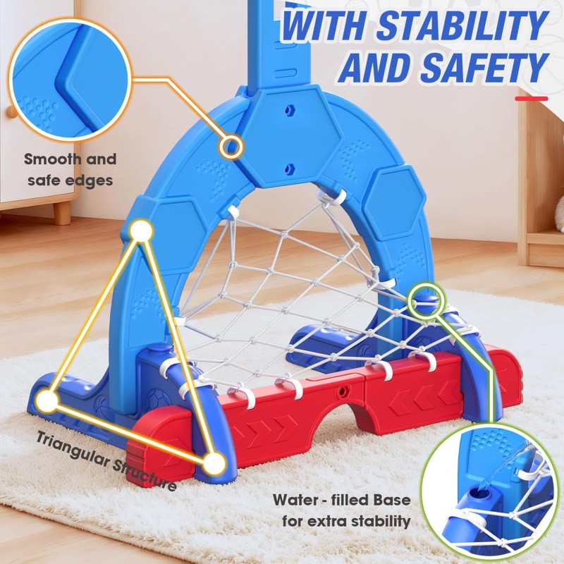 3 in 1 Sports Set Supplier - Adjustable Basketball Soccer Golf