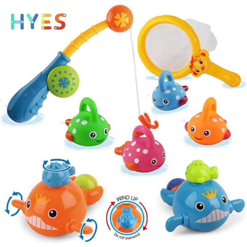 Bath Fishing Toys Factory - Swimming Whales Bathtub Infant Set