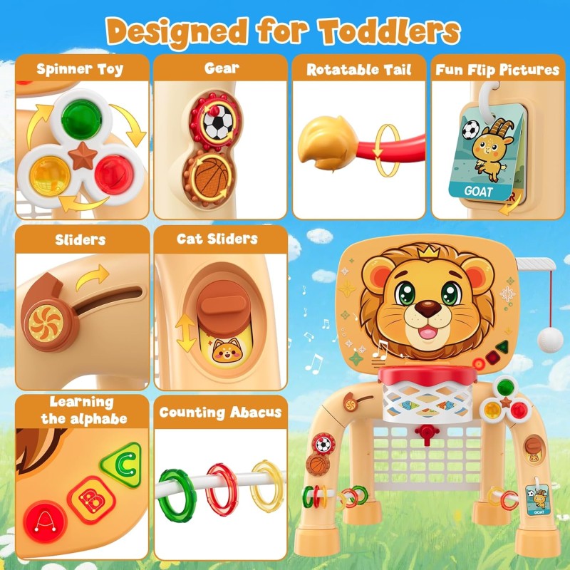 Basketball Hoop Set Factory - Tball Soccer Goal Lion Sport Toys