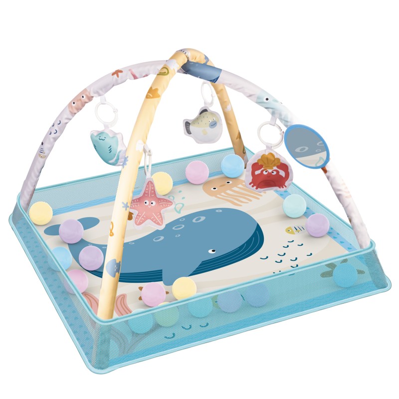 Baby Fitness Mat Supplier - Plush Crawl Mats 18 Ocean Balls