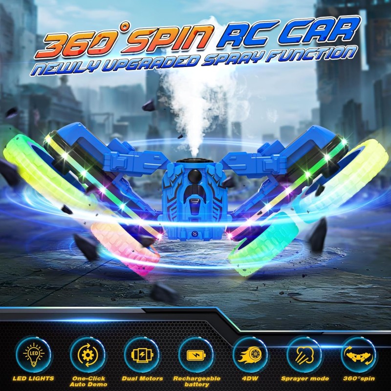 All-Terrain RC Car Supplier - 4WD Spray Stunt 360 Rotation