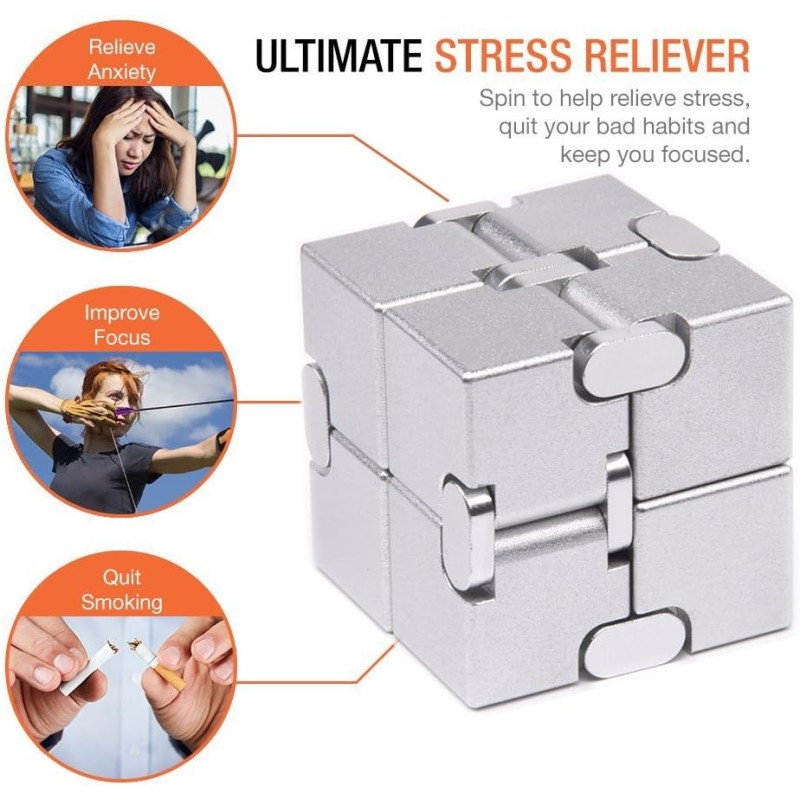 Metal Infinity Cube Factory - Fidget Finger Stress Anxiety Relief