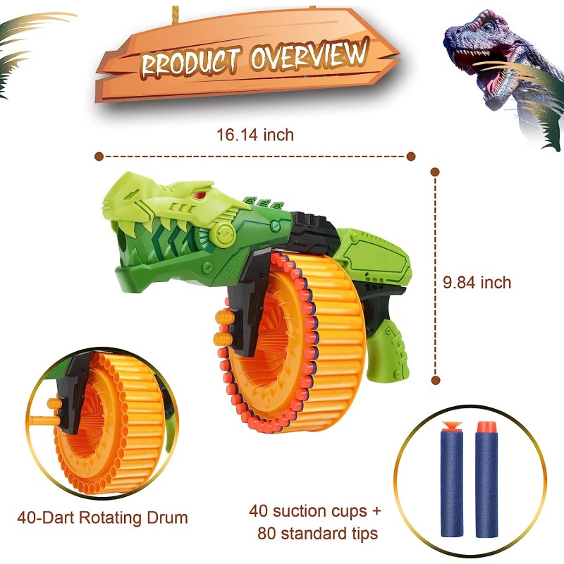 Dinosaur Bullet Gun Supplier - Shooting Game Animal Shape Plastic