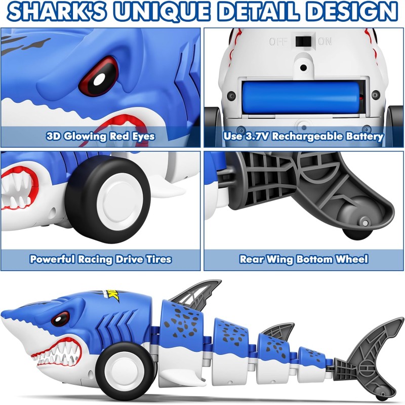 RC Shark Car Supplier - 2.4GHz Simulation Cool Light Drift