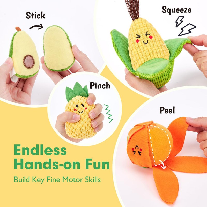 Plush Fruit Food Toy Factory - Soft Sensory for Toddlers 1-3