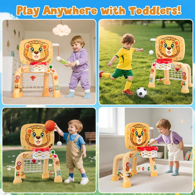 Basketball Hoop Set Factory - Tball Soccer Goal Lion Sport Toys