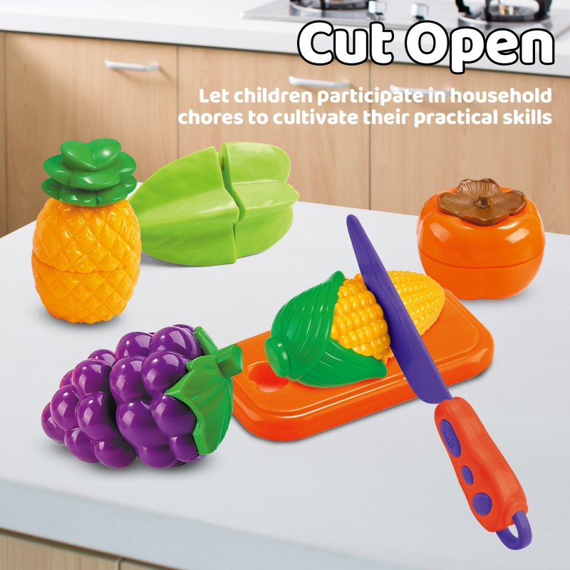 Play Food Set Factory - Preschool Kitchen Accessories Color Sorting