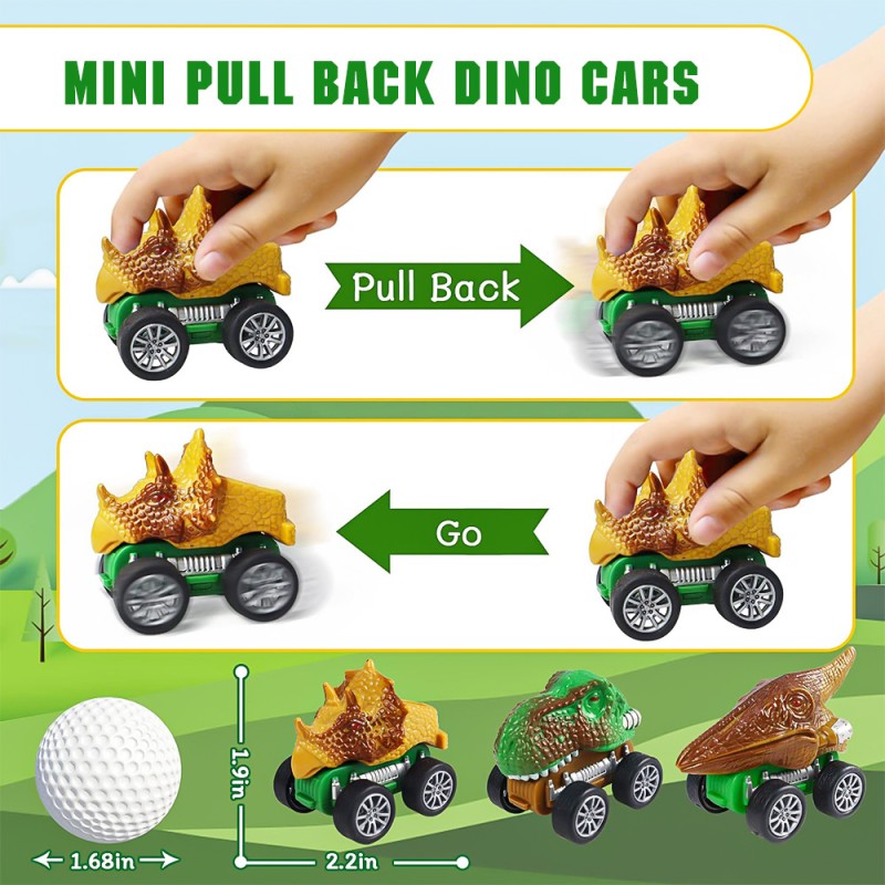 Dinosaur Transport Truck Supplier - Sounds Lights Pull Back Car