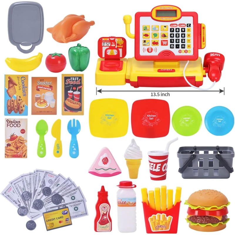 Cash Register Toy Supplier - Barcode Scanner Calculator Microphone