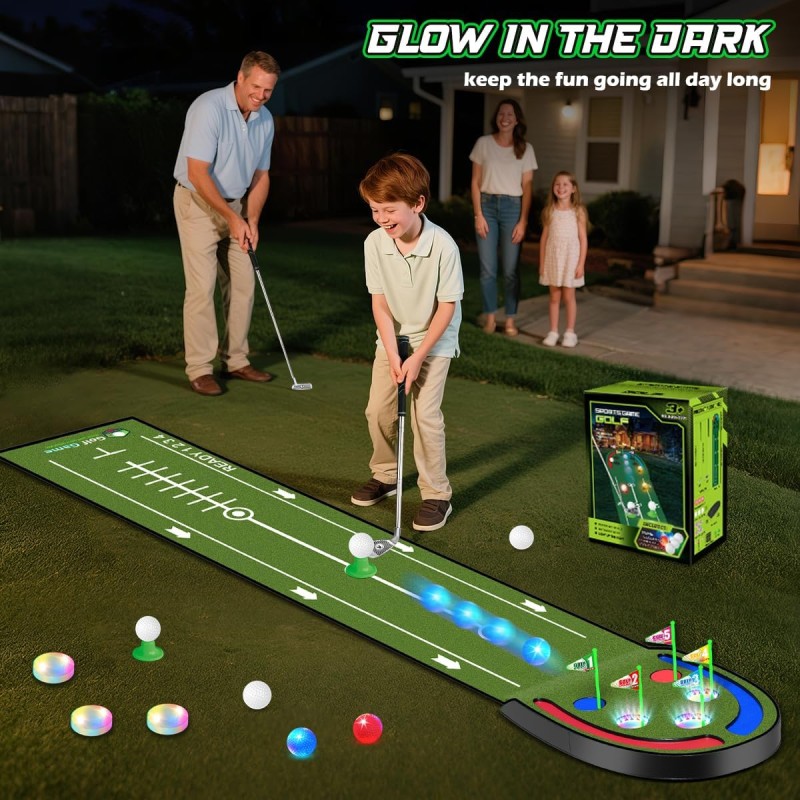 Light up Golf Play Set Supplier - Glowing Balls 2 Clubs Indoor