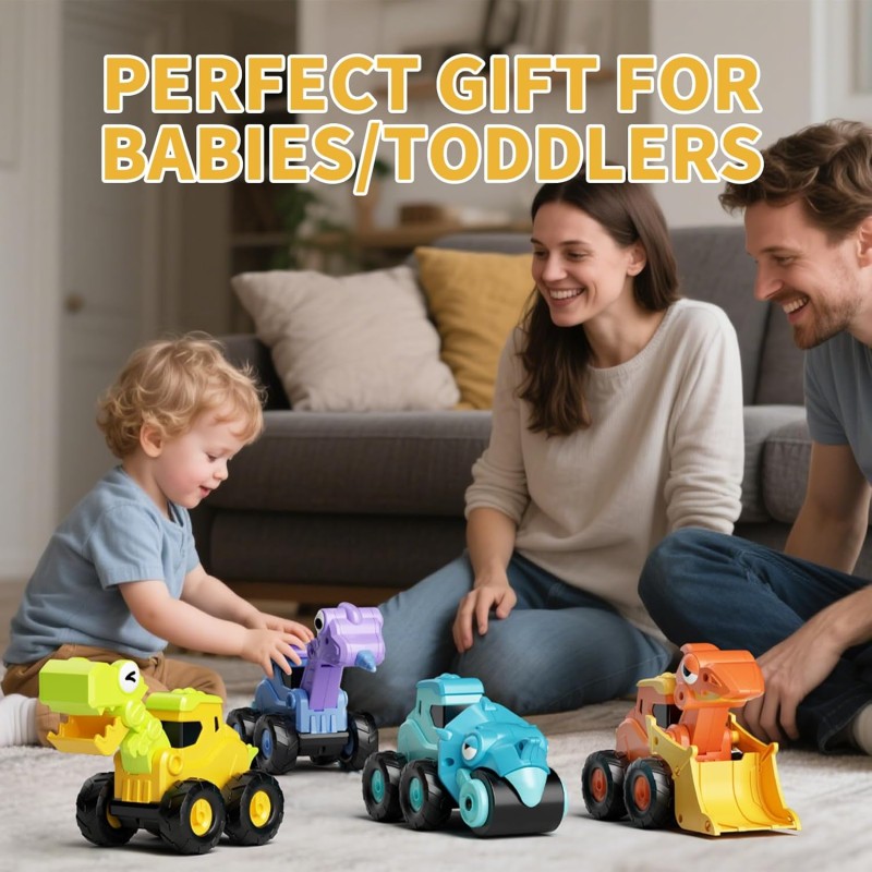 Construction Truck Toys Factory - Dinosaur Push and Go Sandbox