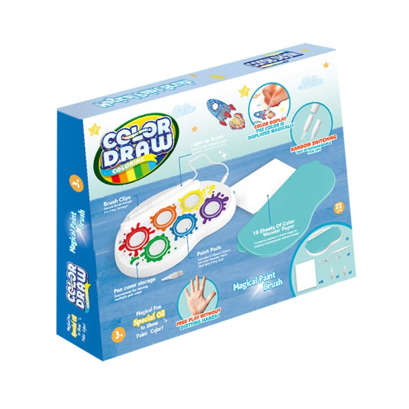 Color Magic Paint Brush Factory - Light up Coloring Painting Set