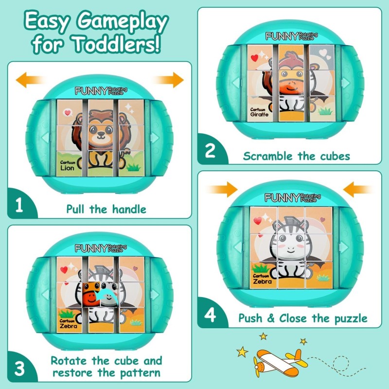 Table Game Puzzles Factory - Rotating Animal Cartoon 3D Key Chain