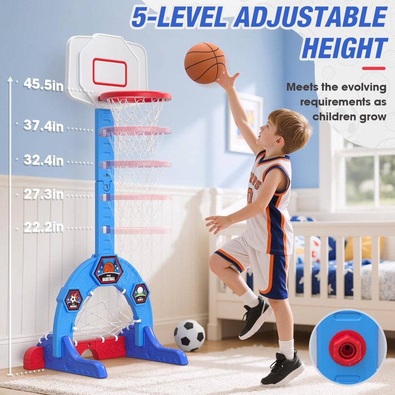 3 in 1 Sports Set Supplier - Adjustable Basketball Soccer Golf
