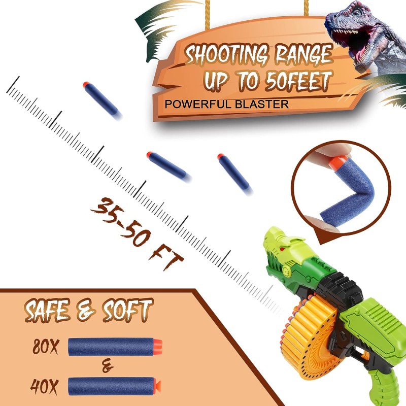 Dinosaur Bullet Gun Supplier - Shooting Game Animal Shape Plastic