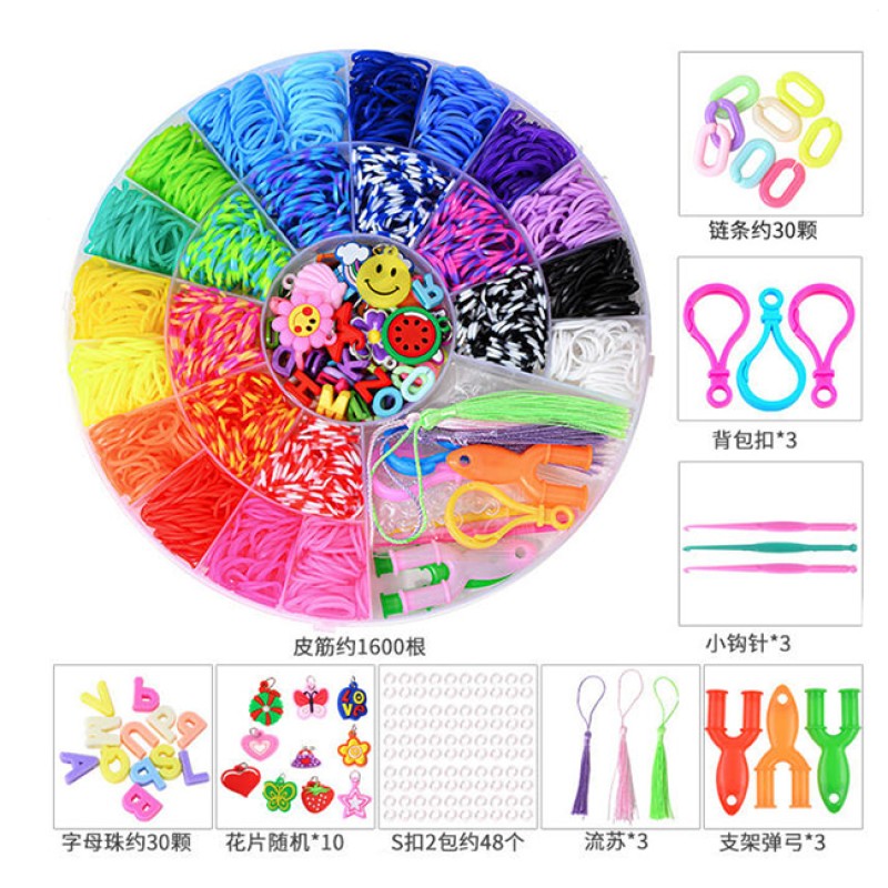 DIY Bracelet Set Supplier - Rubber Bands Pendant Backpack Hooks