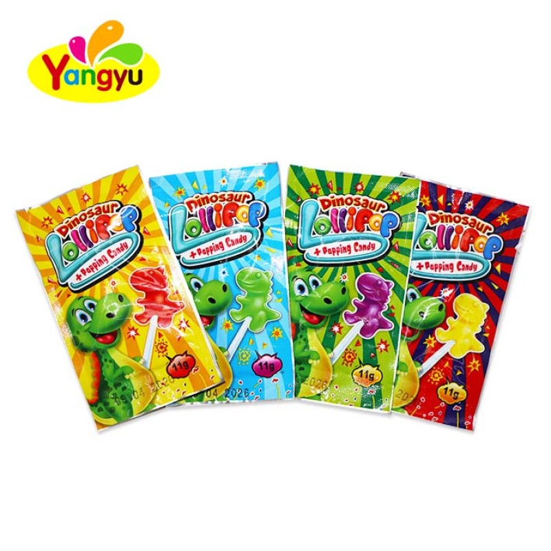 Dinosaur Lollipop Manufacturer - Halal with Popping Candy