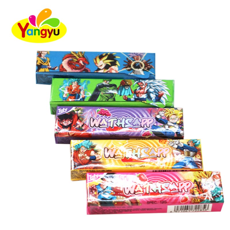 Bubble Gum Supplier - Fruit Flavored with Temporary Tattoos