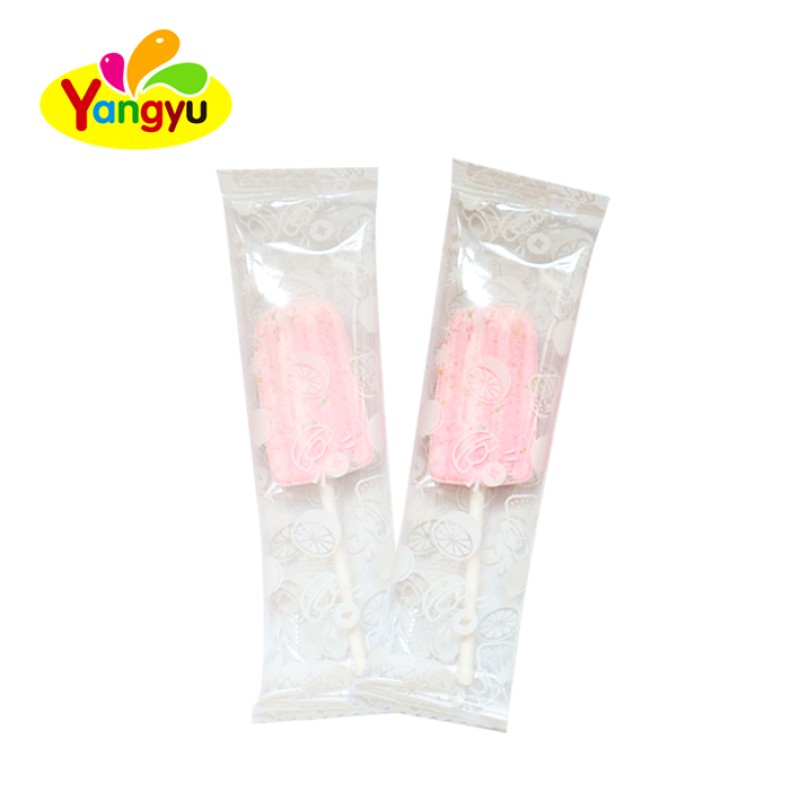 Strawberry Lollipop Supplier - Milk Flavored Popping Fun Snack