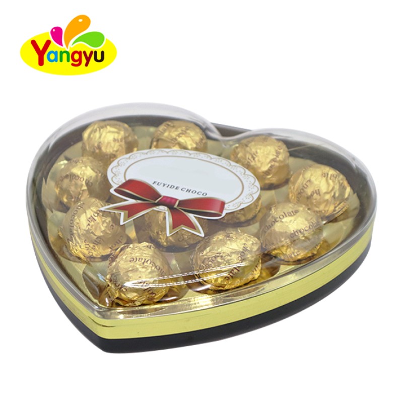 Peanut Chocolate Manufacturer - Golden Spherical Gift Box
