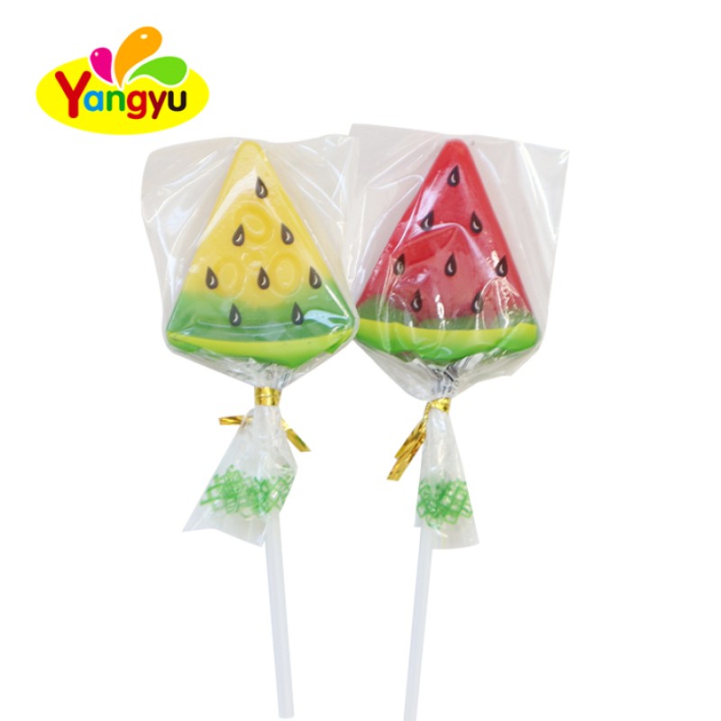 Watermelon Lollipop Factory - Yellow Red Shaped Halal Certified