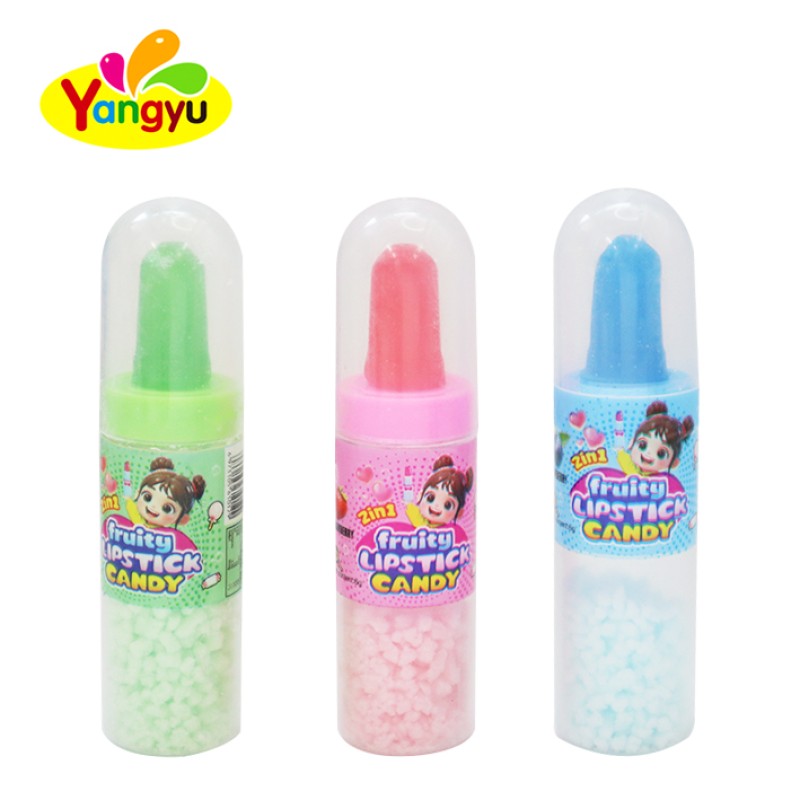 Lipstick Candy Supplier - Fruity Sour Powder Lollipops