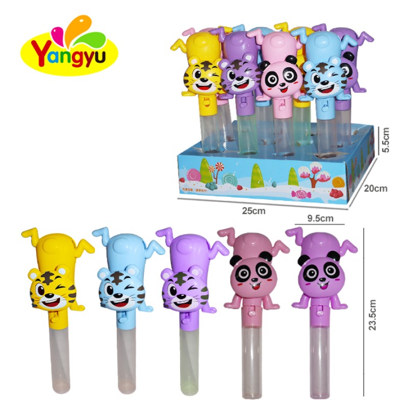 Animal Toy Supplier - Plastic Cartoon with Tablet Candy Straw