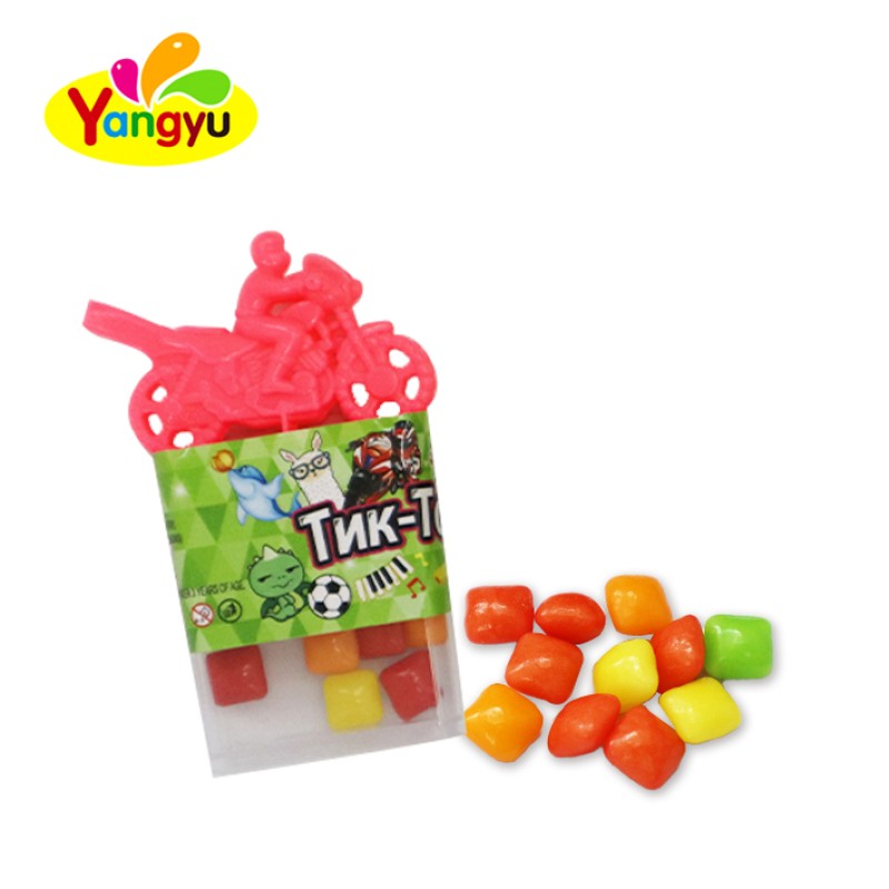 Motorcycle Whistle Toy Supplier - Colorful Bike with Bubble Gum