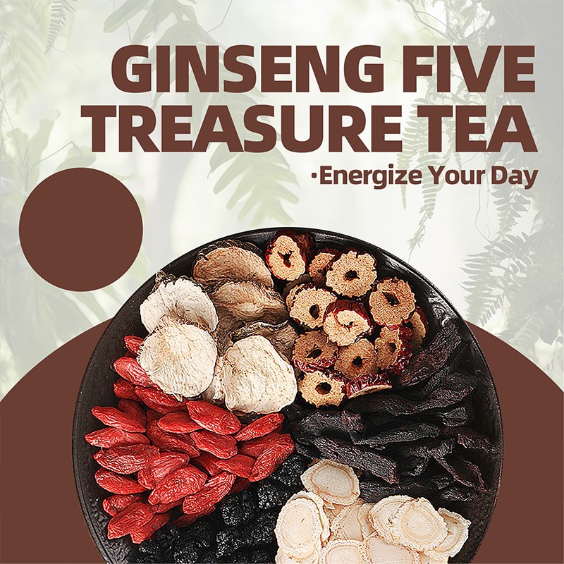 Ginseng Tea Supplier - Blended Five Treasure Blooming Herb Bag