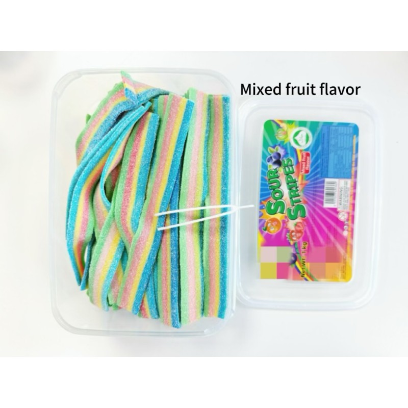 Rainbow Sour Strips Factory - Customizable Halal Chewy Bulk Packed