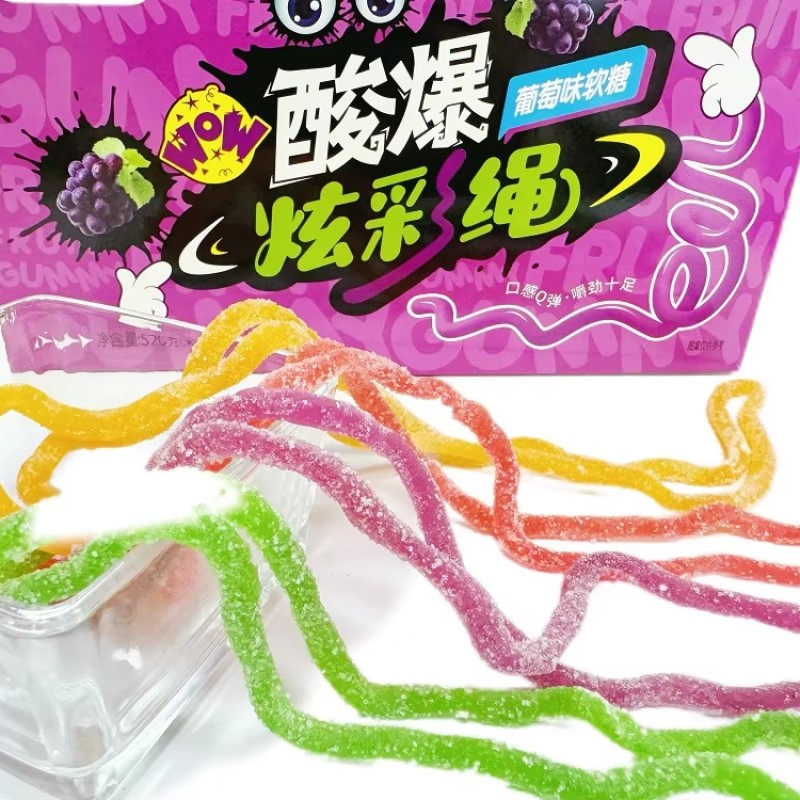 Jelly-Rope Candy Factory - OEM Super Sour Belt Gummy Bag