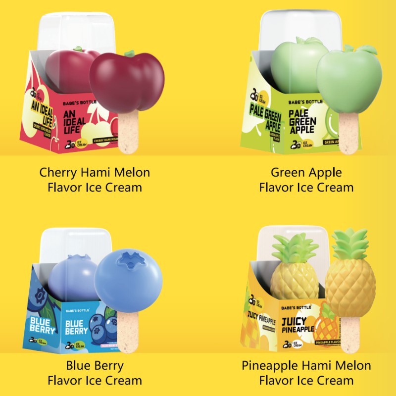 Ice Cream Manufacturer - 3D Shapes Pear Dragon Fruit Flavors