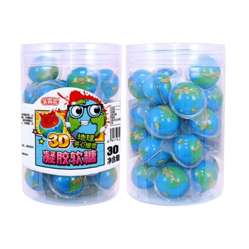 Planet Gummy Candy Factory - Blue Earth Fruity Liquid Center