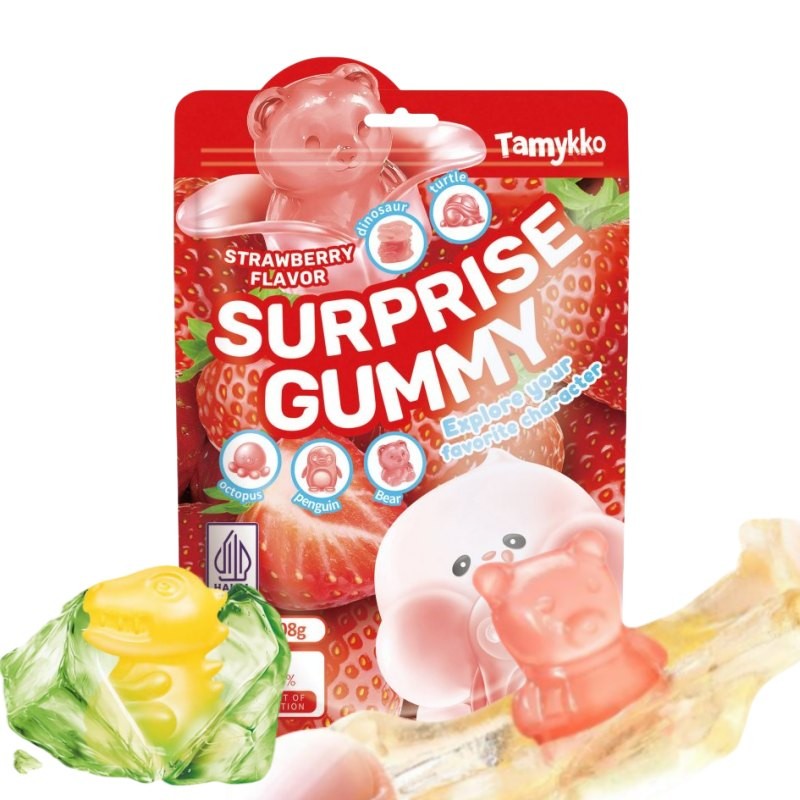 Peelable Gummy Candy Supplier - 50% Juice Addition Cute Jelly