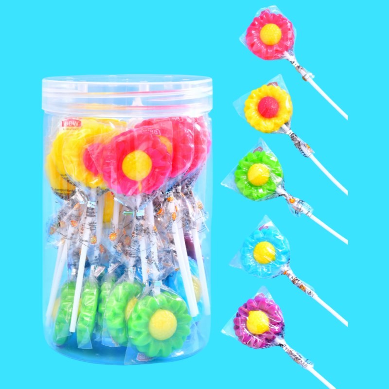 Valentine's Lollipop Supplier - Assorted Fruit Flavors Rose