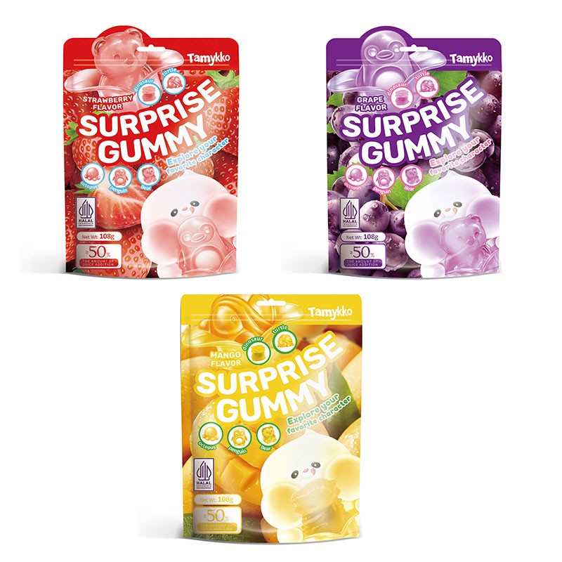 Peelable Gummy Candy Manufacturer - 4D Surprise 50% Fruit Juice