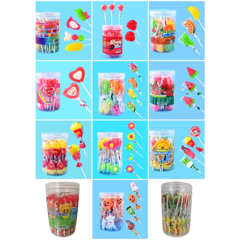 Valentine's Lollipop Supplier - Assorted Fruit Flavors Rose