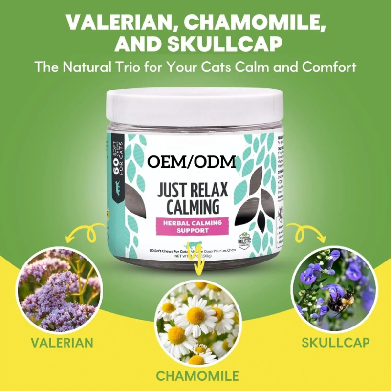 Dog Cat Supplements Calming Relax Chews for Dogs Composure Relaxation Soothing Stress Melatonin Anxiety Relief
