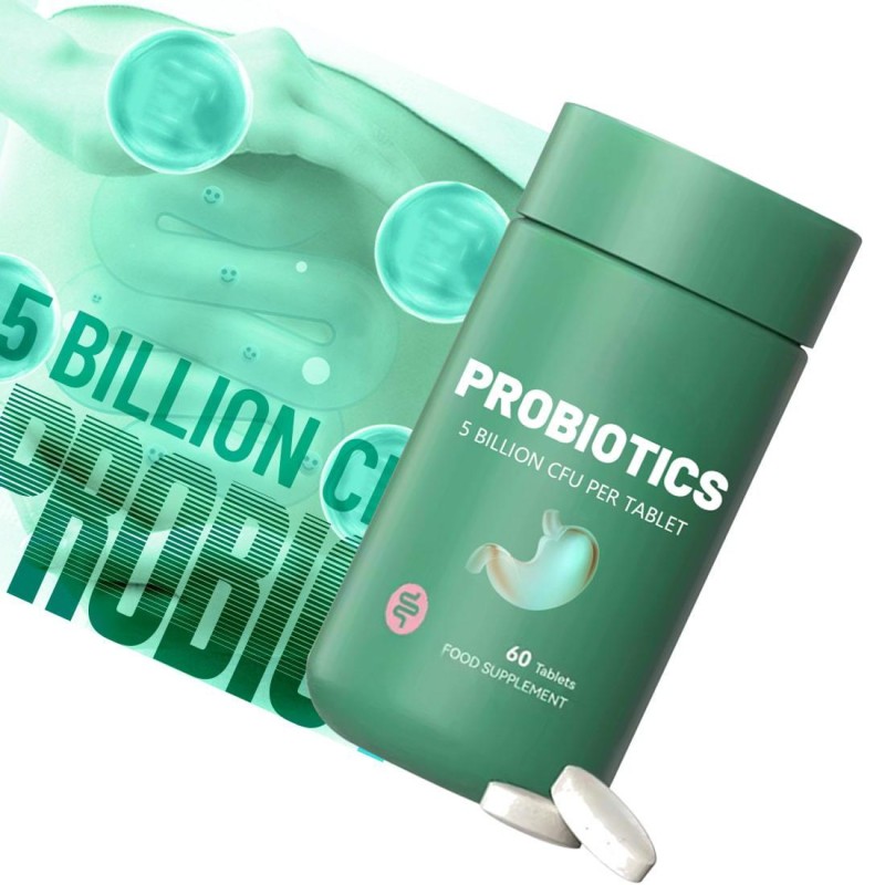 Factory Private Label Vegan Supplement Organic 5 Billion CFU Women Probiotics Tablets Support Digestion & Gut Health Enzyme