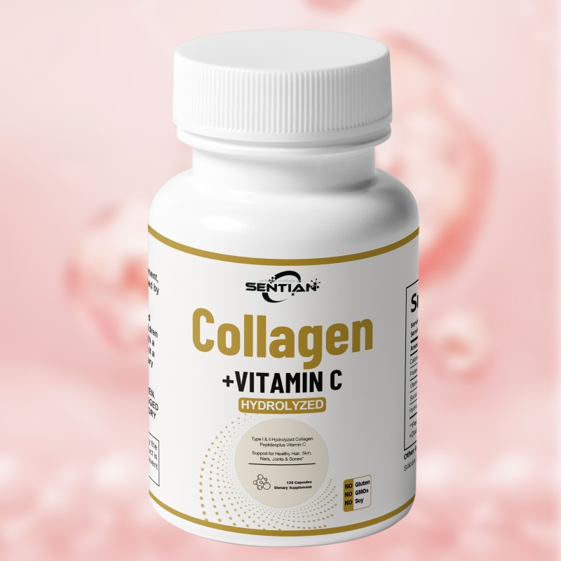OEM Private Label Diertary Collagen Capsules Supplement Hyaluronic Acid Vitamin C Capsule for Adult