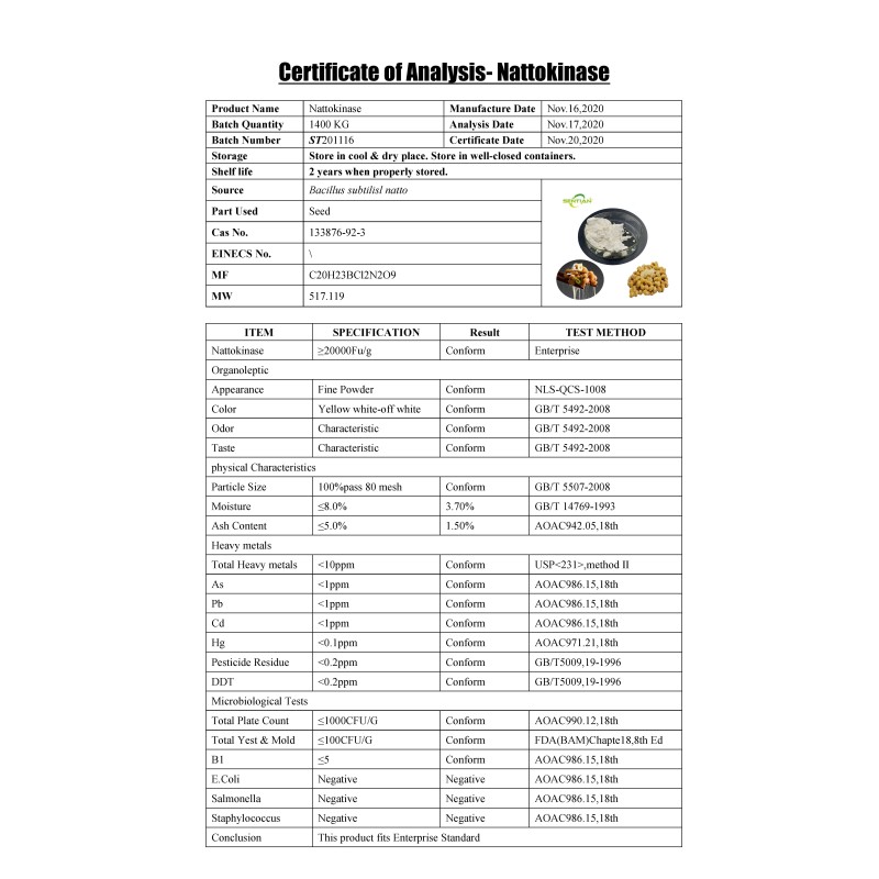 Nattokinase Capsules Food Enzymes Nattokinase Powder Nattokinase