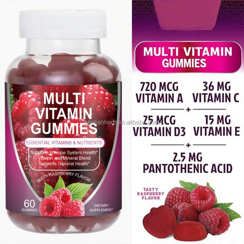 Manufacturer Supplement Multi Vitamin Gummies Multivitamins with Essential Vitamin&Nutrient Women for Kids & Adults