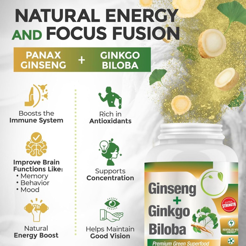 OEM ODM Private Label Factory Price Natural Plant Extracts Ginseng Ginkgo Biloba Tablets Gingko Biloba Powder Capsules