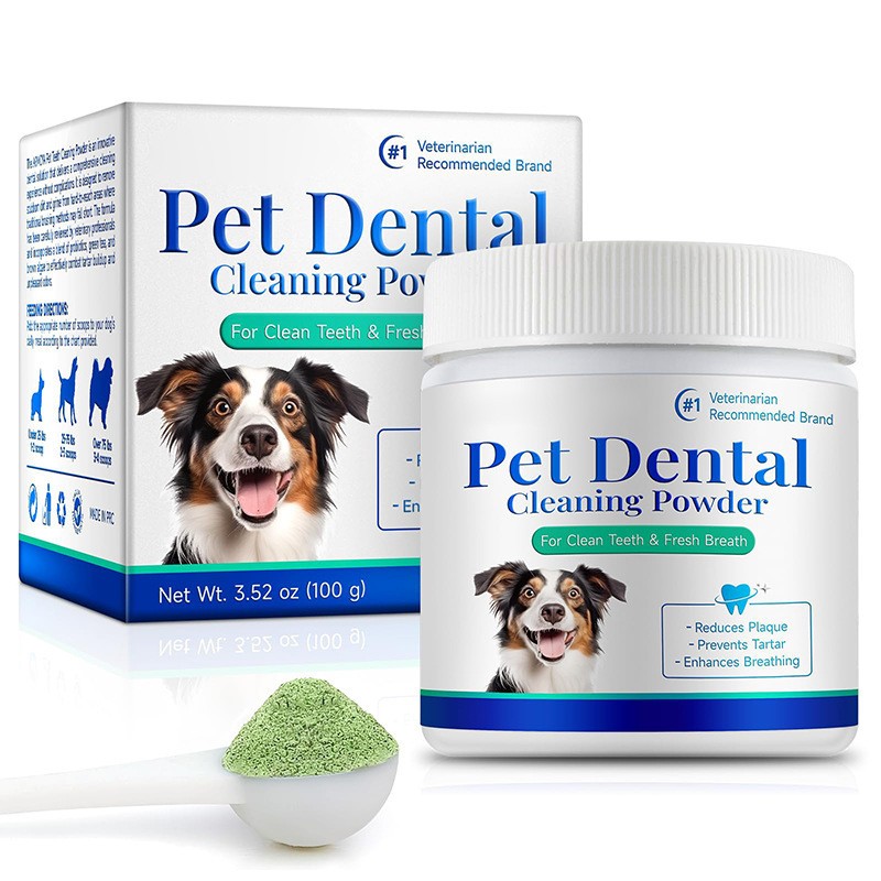 Pets Teeth Cleaning Care Supplement Natural Pet Oral Health Dental Powder for Dogs Cats Oral Health with Probiotic