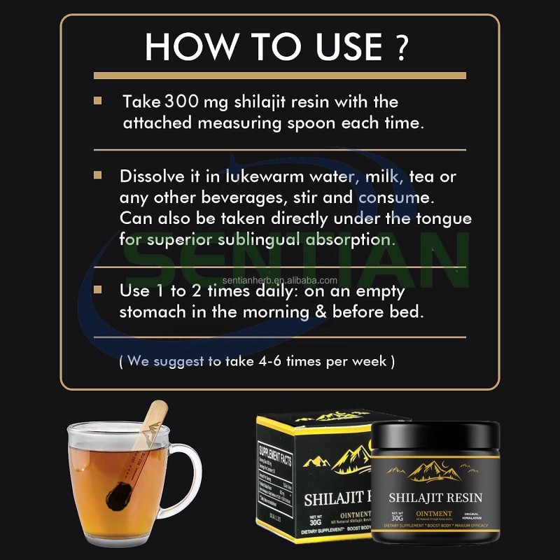 50g Himalayan Shilajit Resin Customized Fulvic Acid Content Shilajit Supplement Shilajir Reain