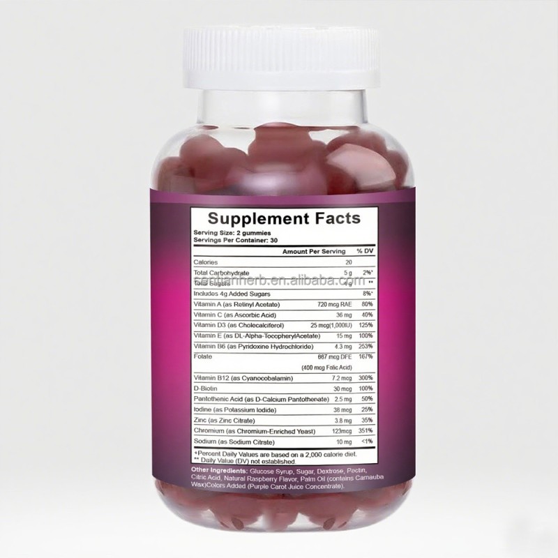 Manufacturer Supplement Multi Vitamin Gummies Multivitamins with Essential Vitamin&Nutrient Women for Kids & Adults